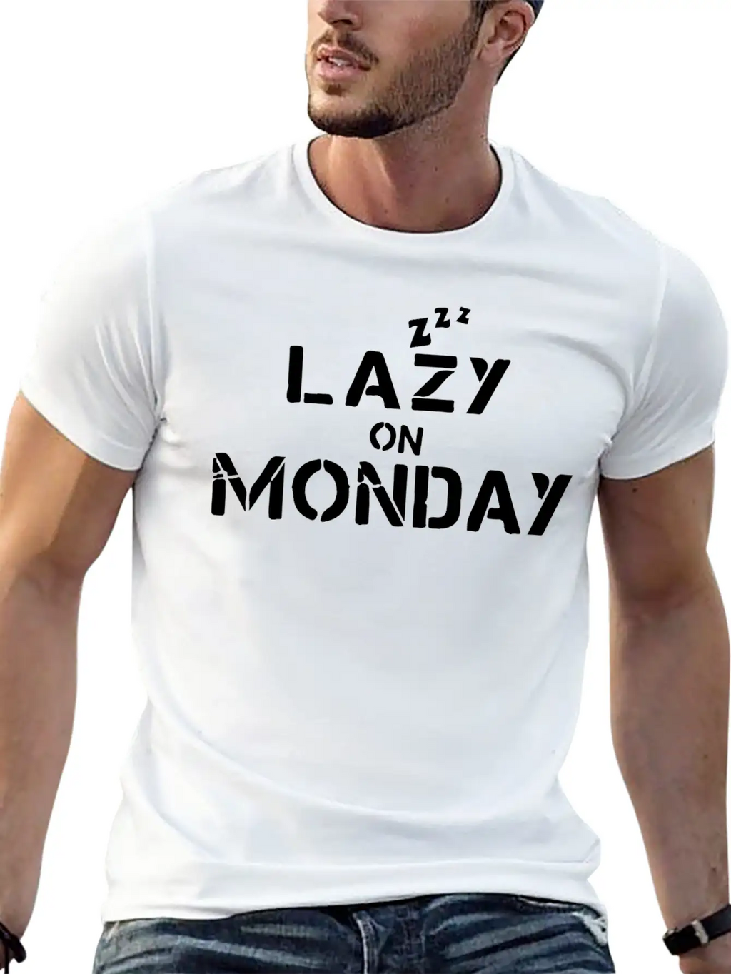Lazy On Monday Basic Graphic T-Shirt – Daily Comfort In Soft Cotton