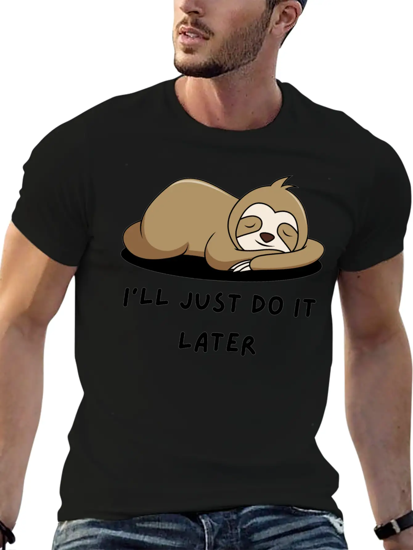 Lazy Sloth T-Shirt Stylish Everyday T-Shirt – Unisex Basic Cotton Tee