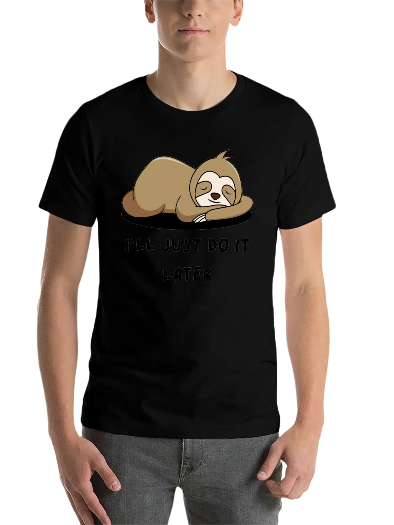 Lazy Sloth T-Shirt Stylish Everyday T-Shirt – Unisex Basic Cotton Tee