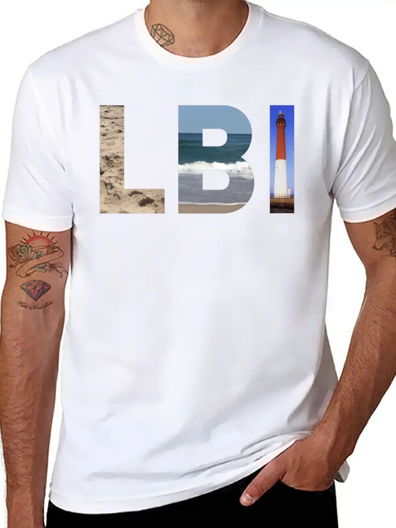 Lbi Long Beach Island Nj Photo Beach Ocean Timeless Short Sleeve Tee – Comfy And Minimalist Design