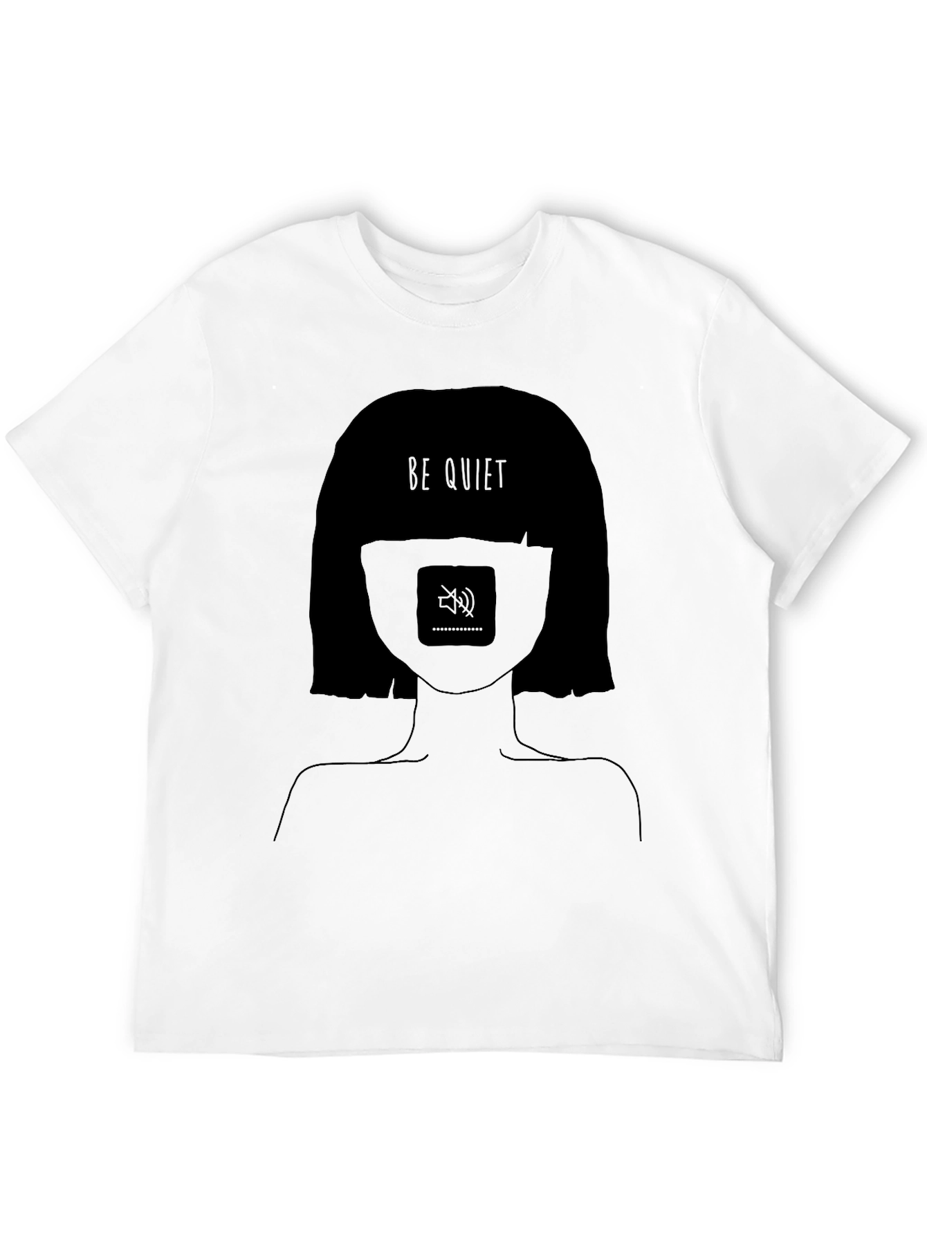 Be Quiet Graphic Tee - Stylish & Unique Black T-Shirt