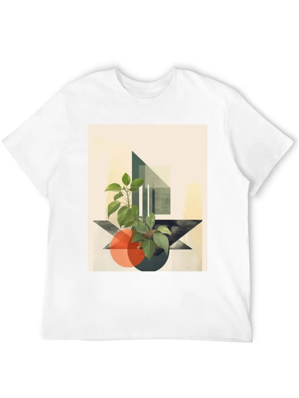 Leaf Nature Geometry V Timeless Short Sleeve Tee – Comfy And Minimalist Design
