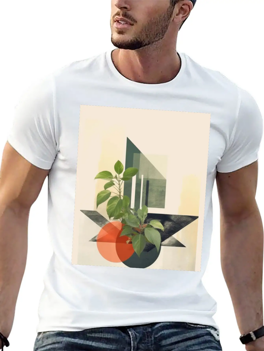 Leaf Nature Geometry V Timeless Short Sleeve Tee – Comfy And Minimalist Design