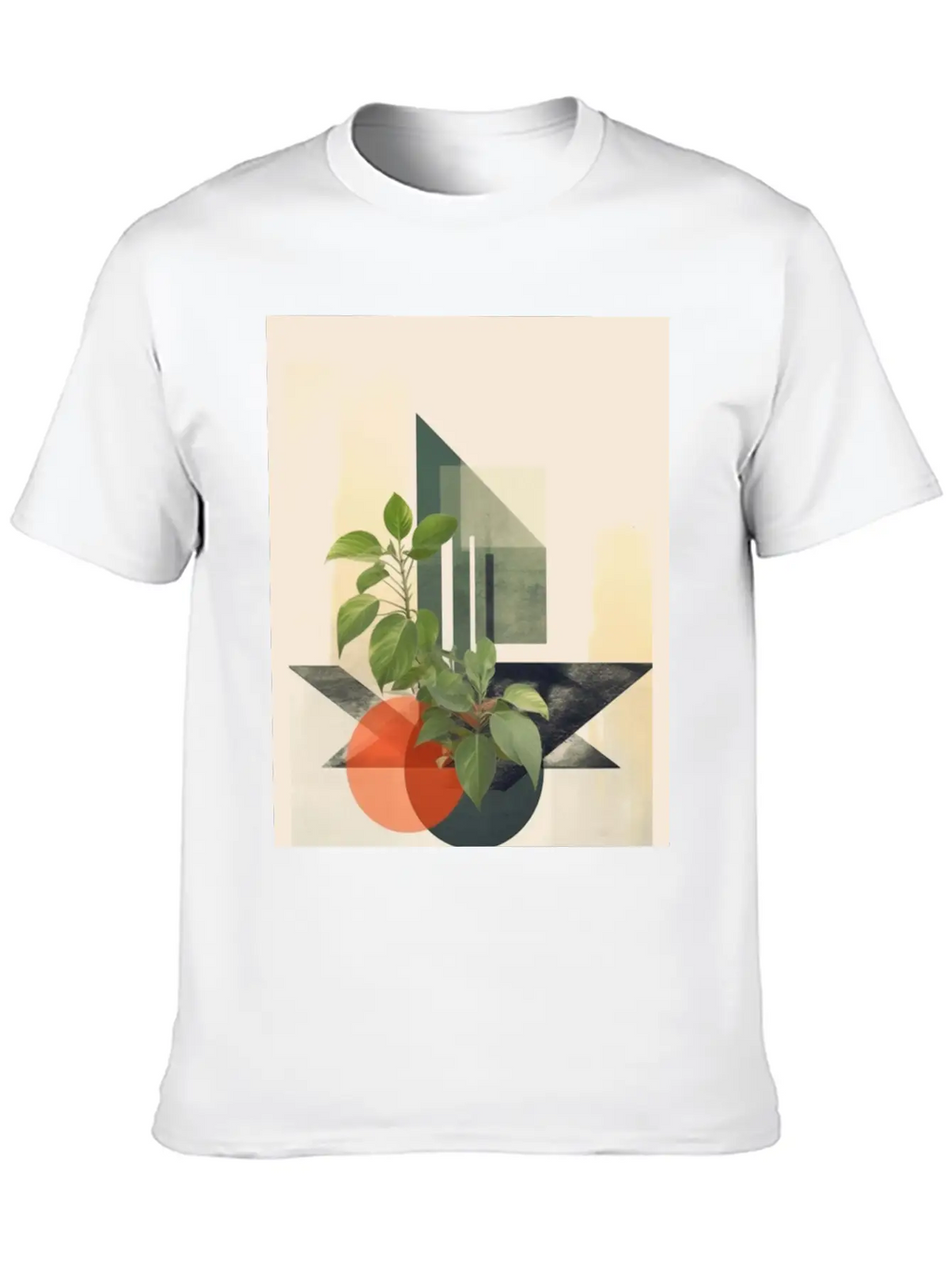 Leaf Nature Geometry V Timeless Short Sleeve Tee – Comfy And Minimalist Design