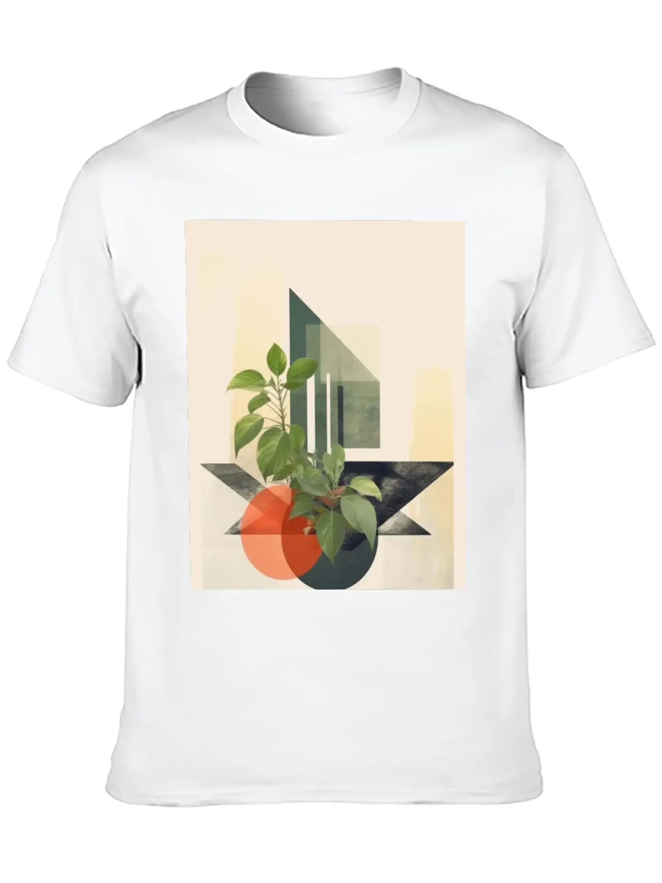 Leaf Nature Geometry V Timeless Short Sleeve Tee – Comfy And Minimalist Design