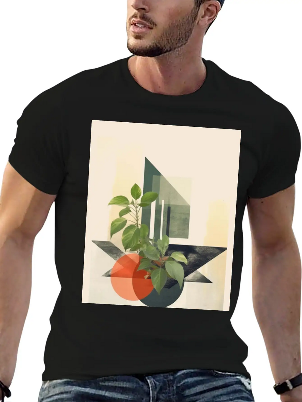 Leaf Nature Geometry V Timeless Short Sleeve Tee – Comfy And Minimalist Design