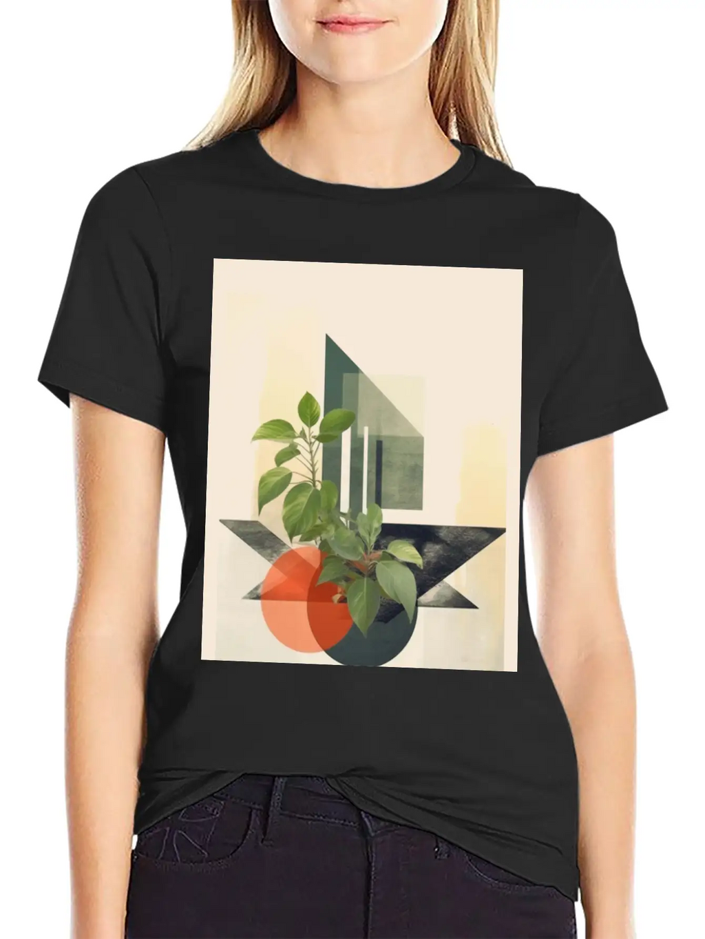 Leaf Nature Geometry V Timeless Short Sleeve Tee – Comfy And Minimalist Design