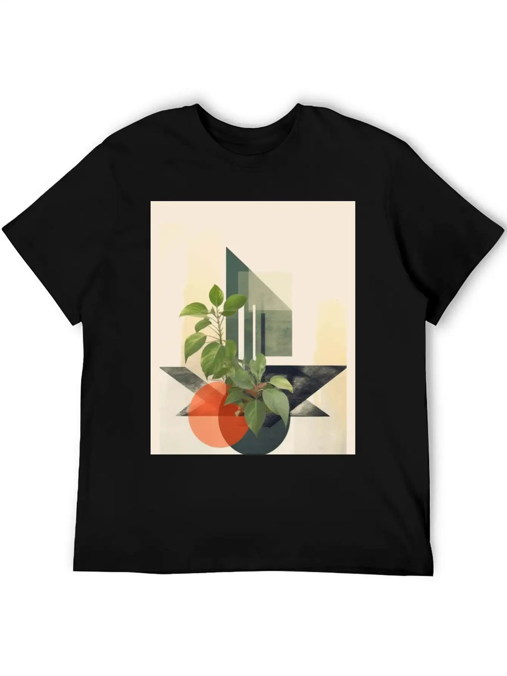 Leaf Nature Geometry V Timeless Short Sleeve Tee – Comfy And Minimalist Design