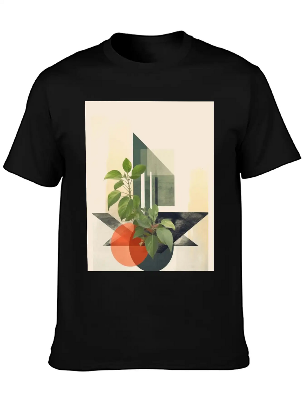 Leaf Nature Geometry V Timeless Short Sleeve Tee – Comfy And Minimalist Design