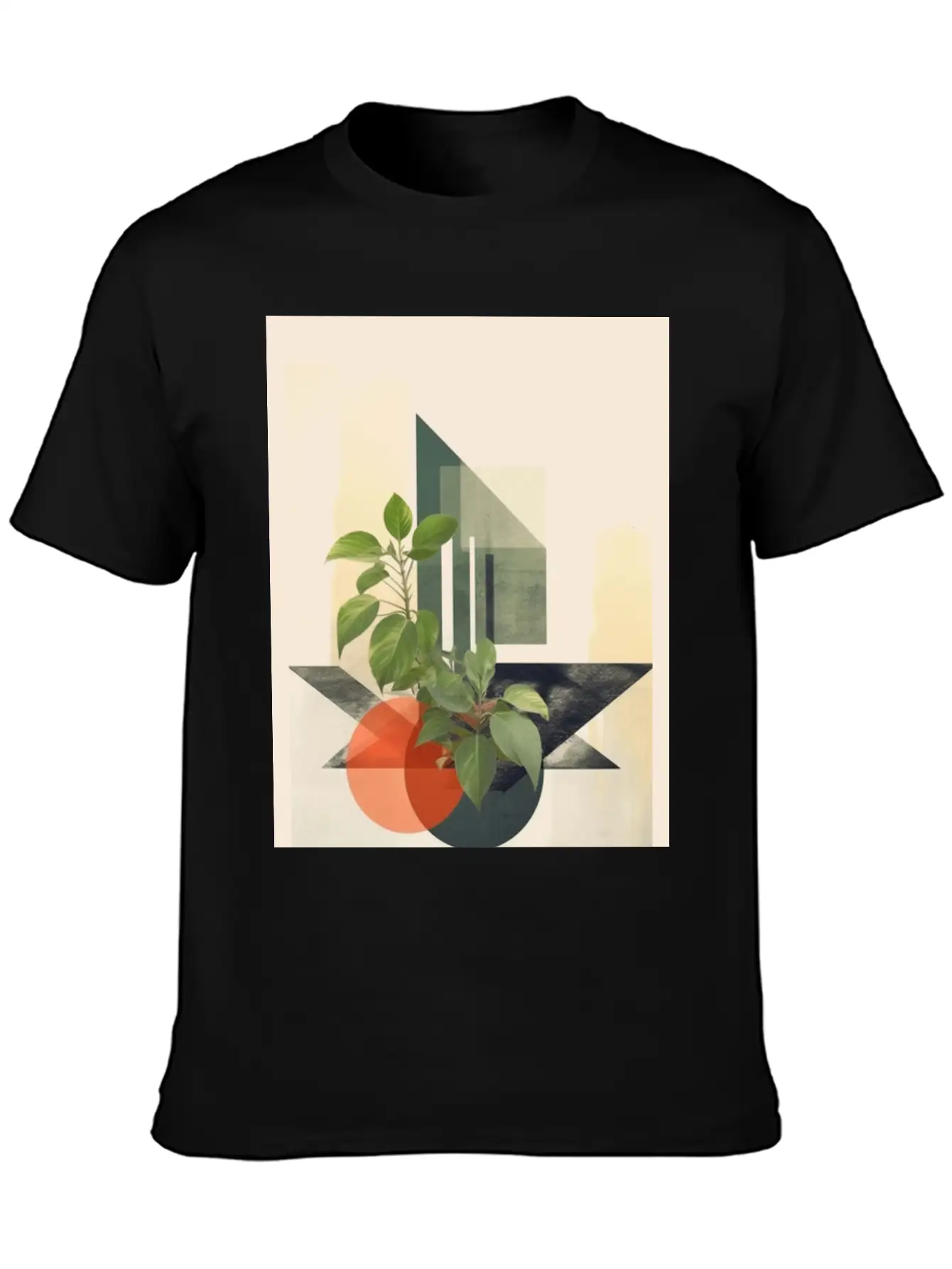 Leaf Nature Geometry V Timeless Short Sleeve Tee – Comfy And Minimalist Design