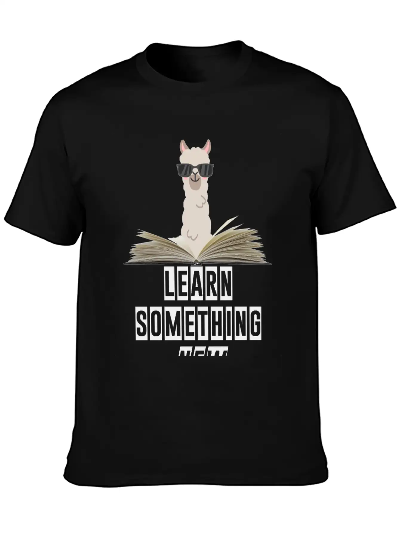 Learn Something New Lama With Sunglasses Unisex Casual T-Shirt – Clean Design For Daily Comfort