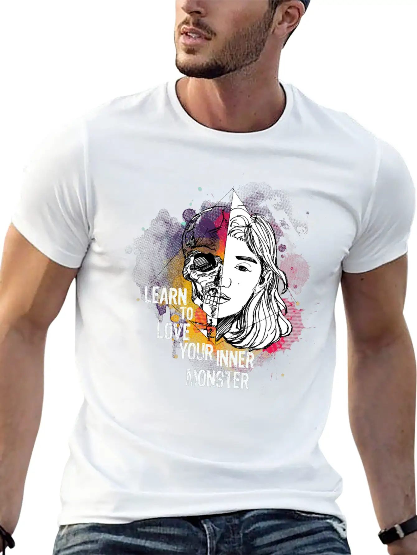 Learn To Love Your Inner Monster Essential Unisex Summer Tee – Soft Cotton Casual Fit