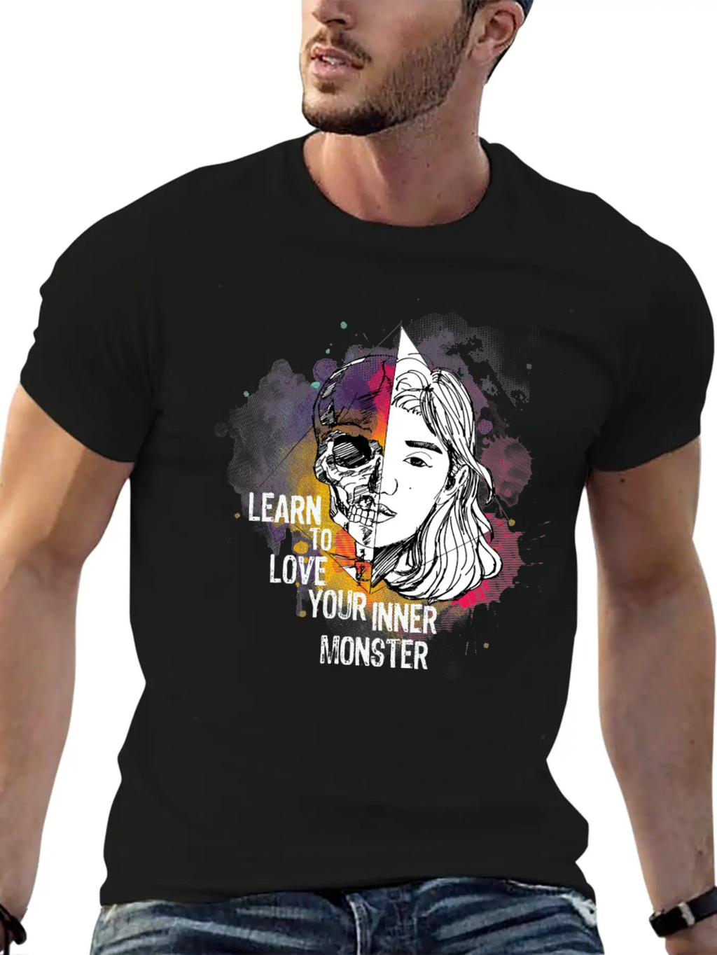 Learn To Love Your Inner Monster Essential Unisex Summer Tee – Soft Cotton Casual Fit