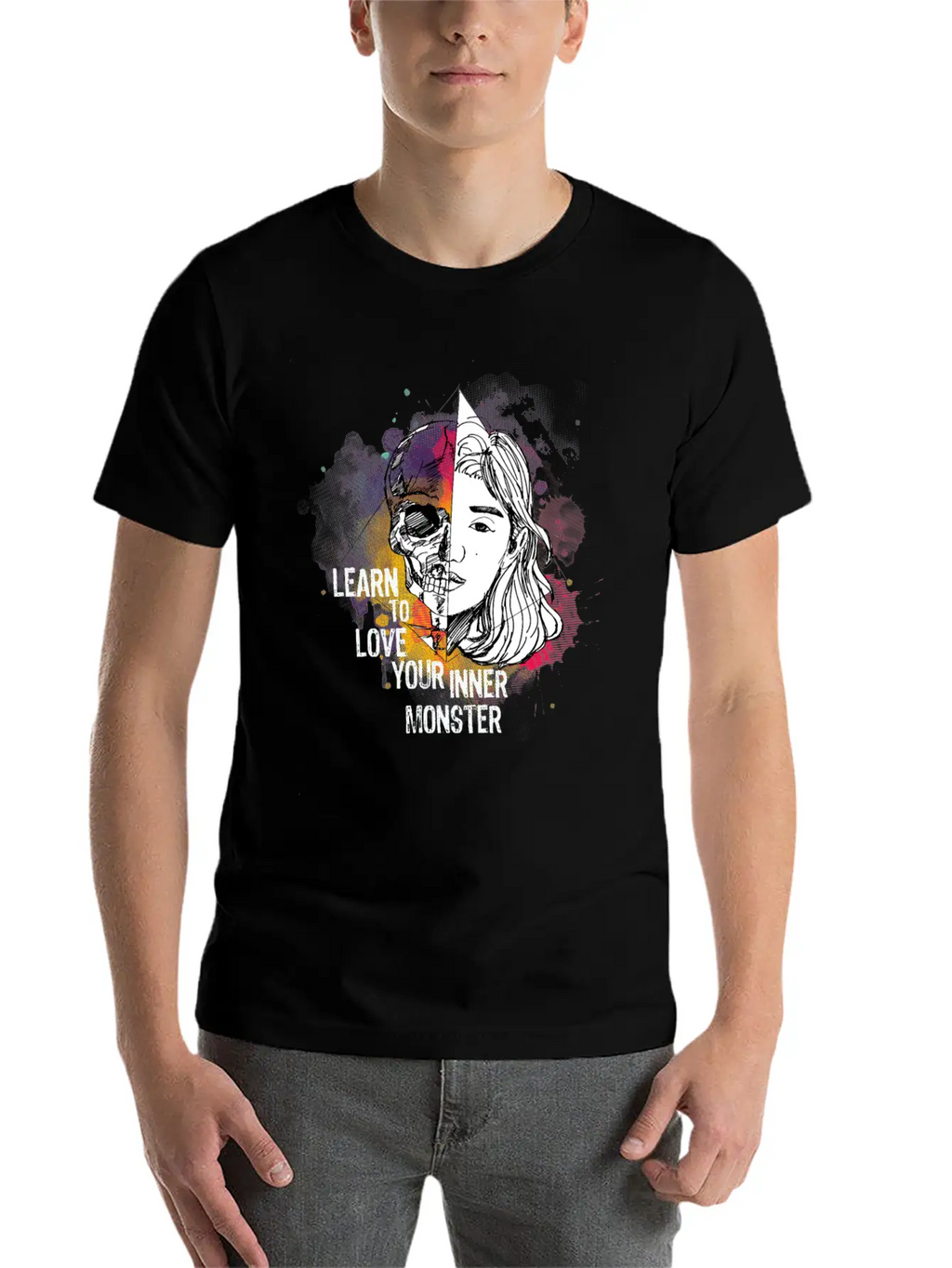 Learn To Love Your Inner Monster Essential Unisex Summer Tee – Soft Cotton Casual Fit