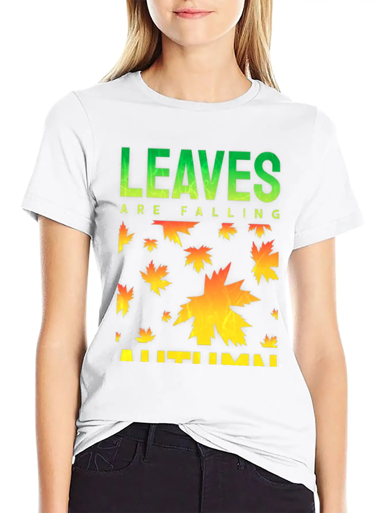 Leaves Are Falling Autumn Is Calling Seasons Basic Graphic T-Shirt – Daily Comfort In Soft Cotton