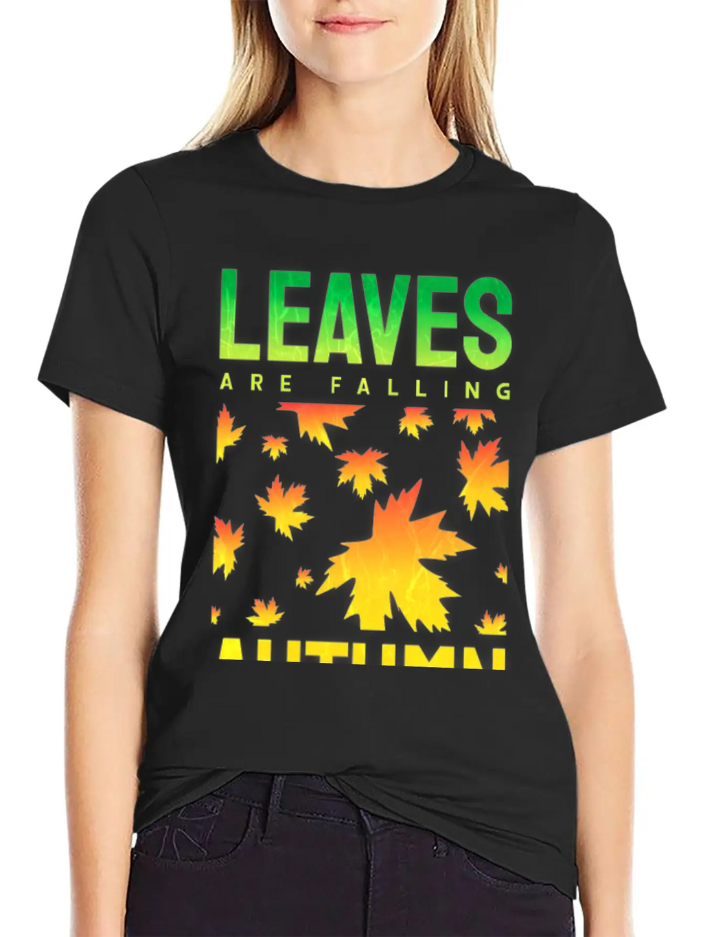 Leaves Are Falling Autumn Is Calling Seasons Basic Graphic T-Shirt – Daily Comfort In Soft Cotton
