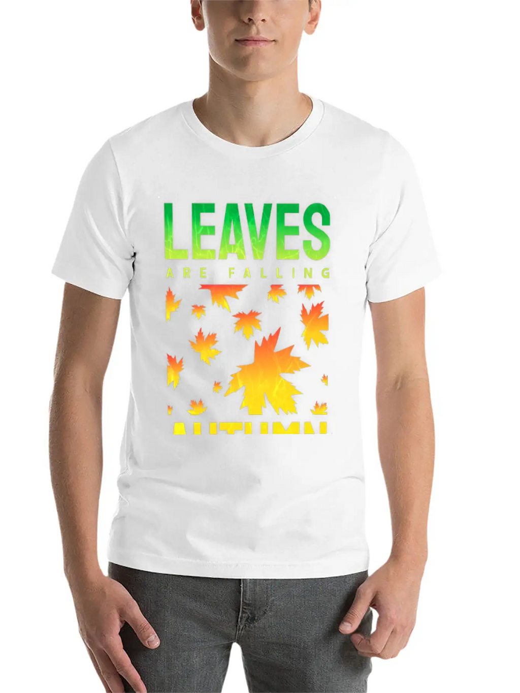 Leaves Are Falling Autumn Is Calling Seasons Basic Graphic T-Shirt – Daily Comfort In Soft Cotton