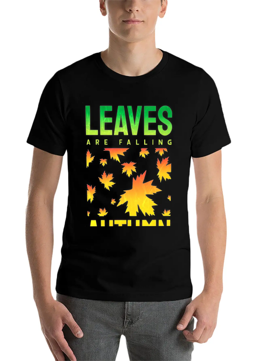 Leaves Are Falling Autumn Is Calling Seasons Basic Graphic T-Shirt – Daily Comfort In Soft Cotton