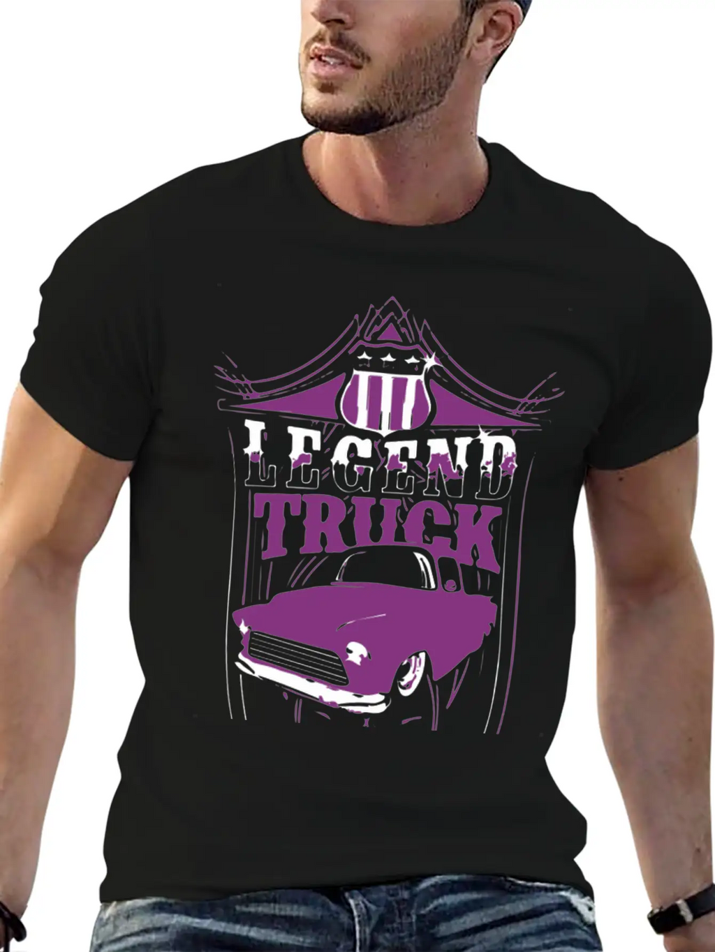 Legend Truck Breathable Graphic T-Shirt – Perfect For Casual Days