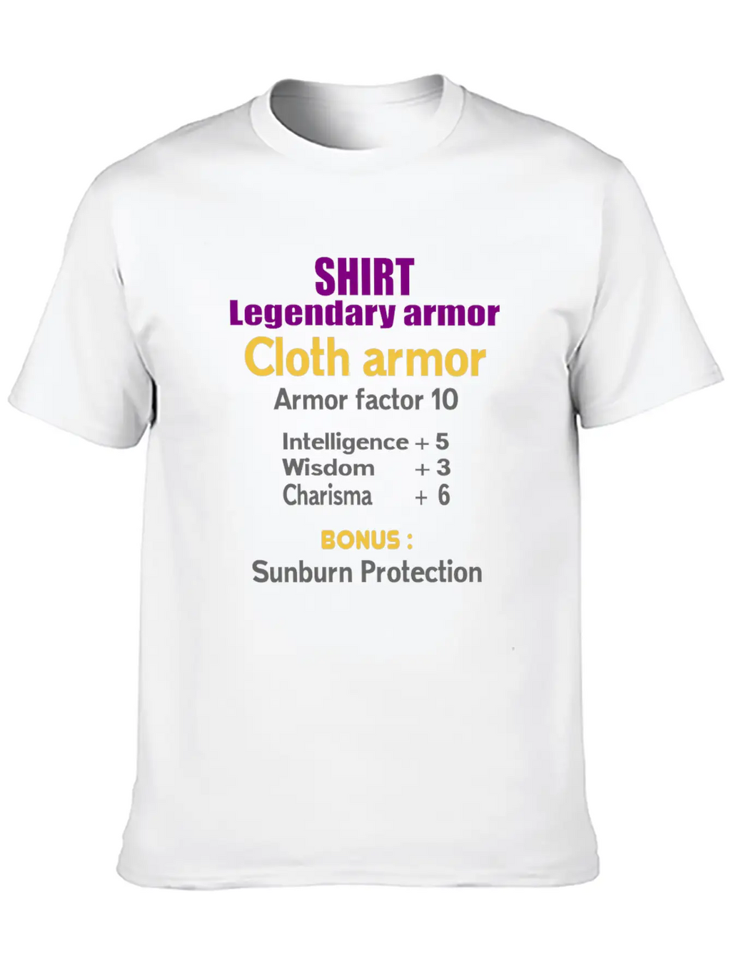Legendary Cloth Armor Unisex Casual T-Shirt – Clean Design For Daily Comfort