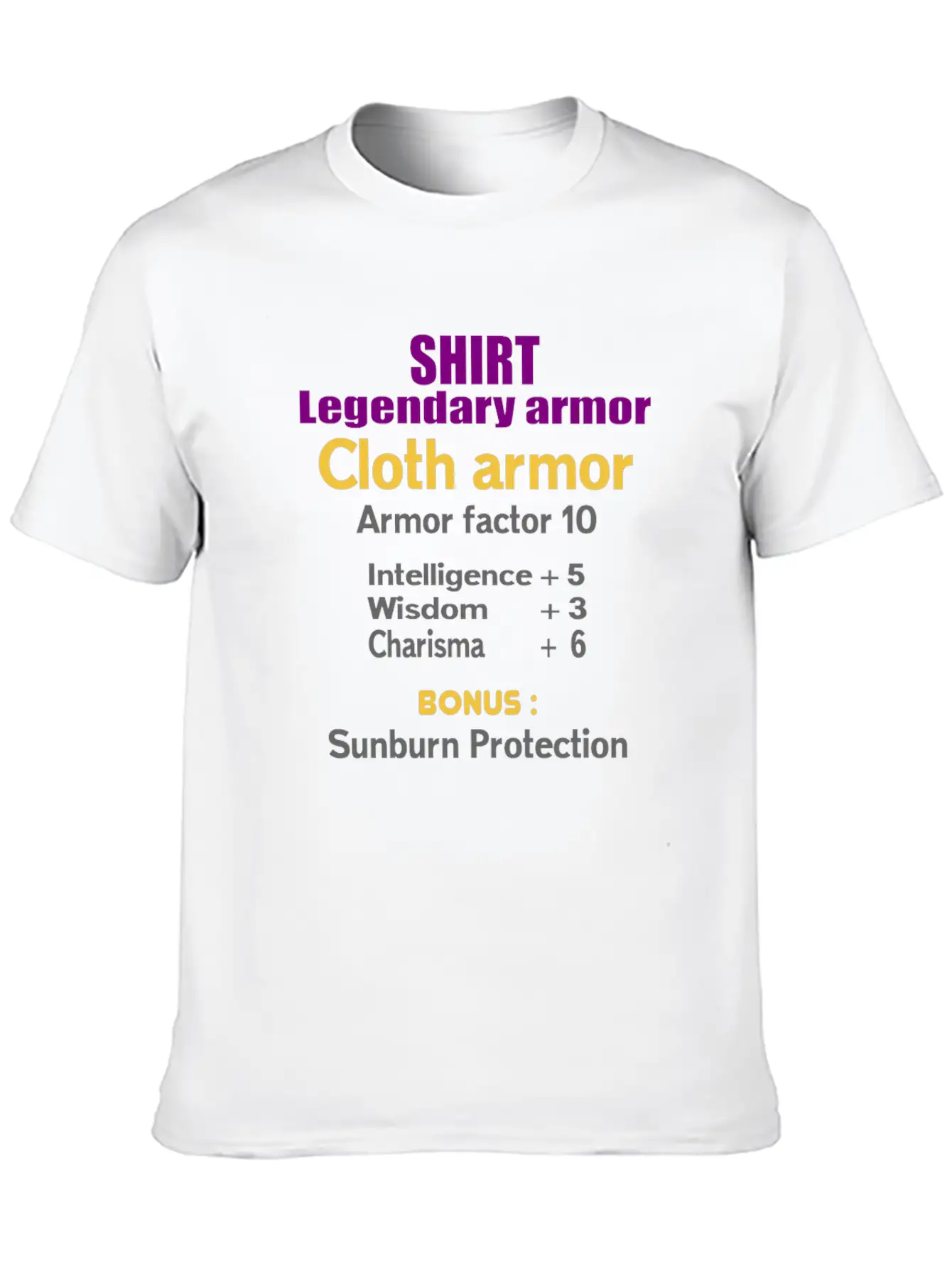 Legendary Cloth Armor Unisex Casual T-Shirt – Clean Design For Daily Comfort