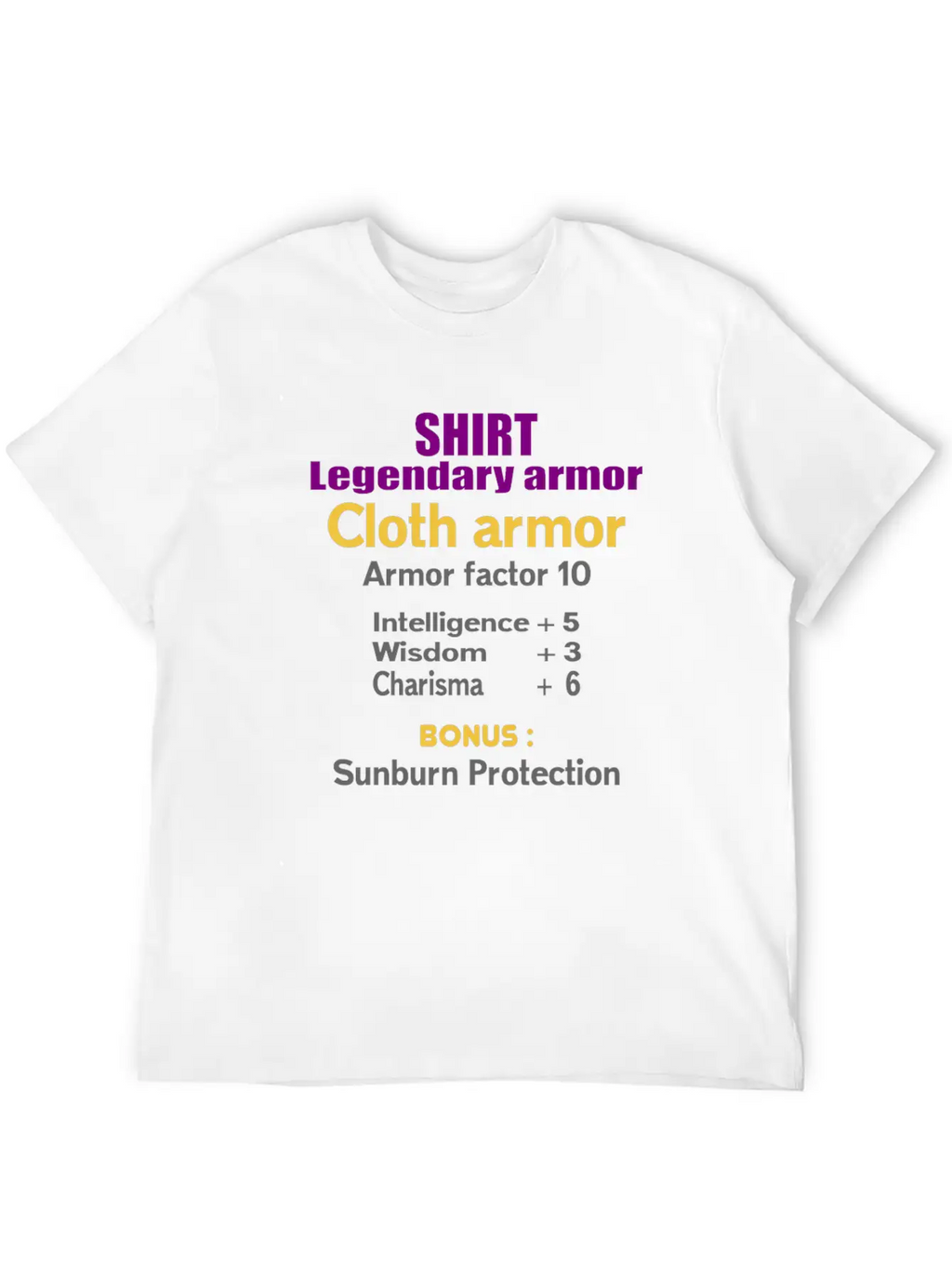 Legendary Cloth Armor Unisex Casual T-Shirt – Clean Design For Daily Comfort