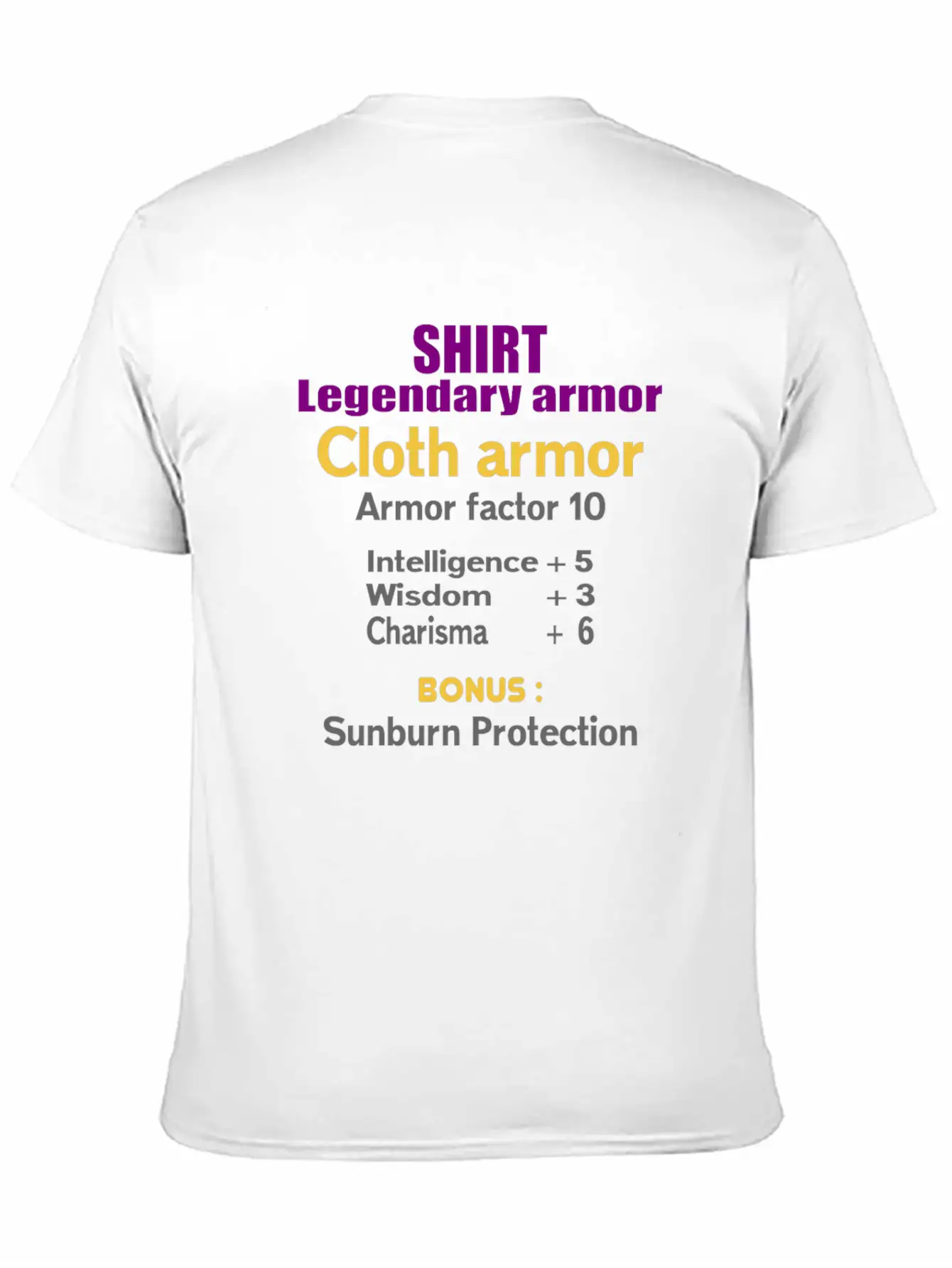 Legendary Cloth Armor Unisex Casual T-Shirt – Clean Design For Daily Comfort