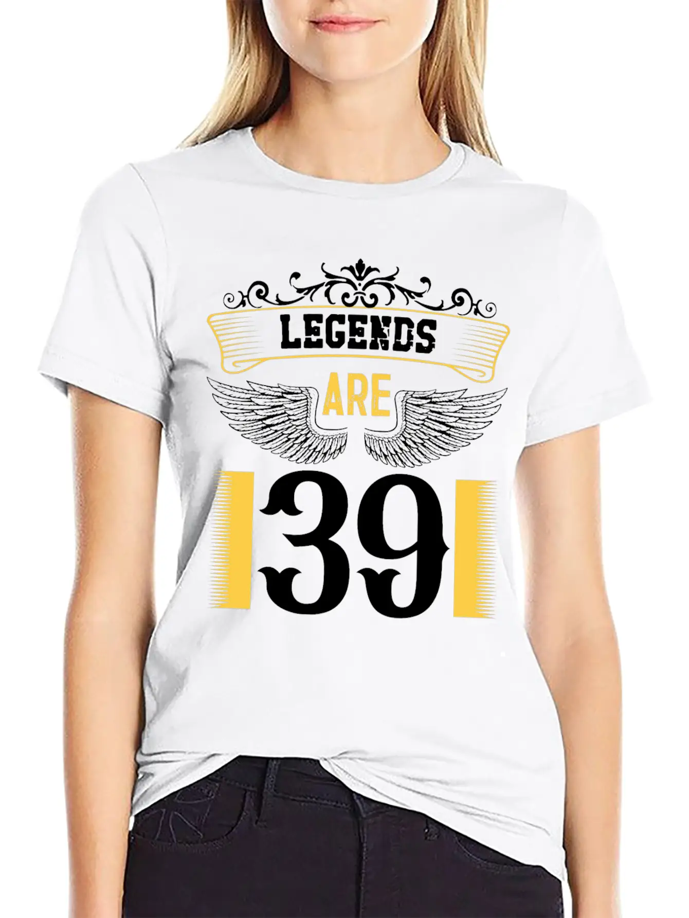 Legends Are 39 Years Old, Birthday Is 39 Relaxed Everyday Tee – Lightweight And Durable Cotton