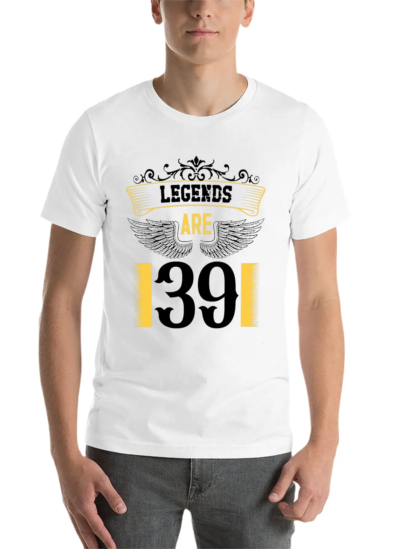 Legends Are 39 Years Old, Birthday Is 39 Relaxed Everyday Tee – Lightweight And Durable Cotton