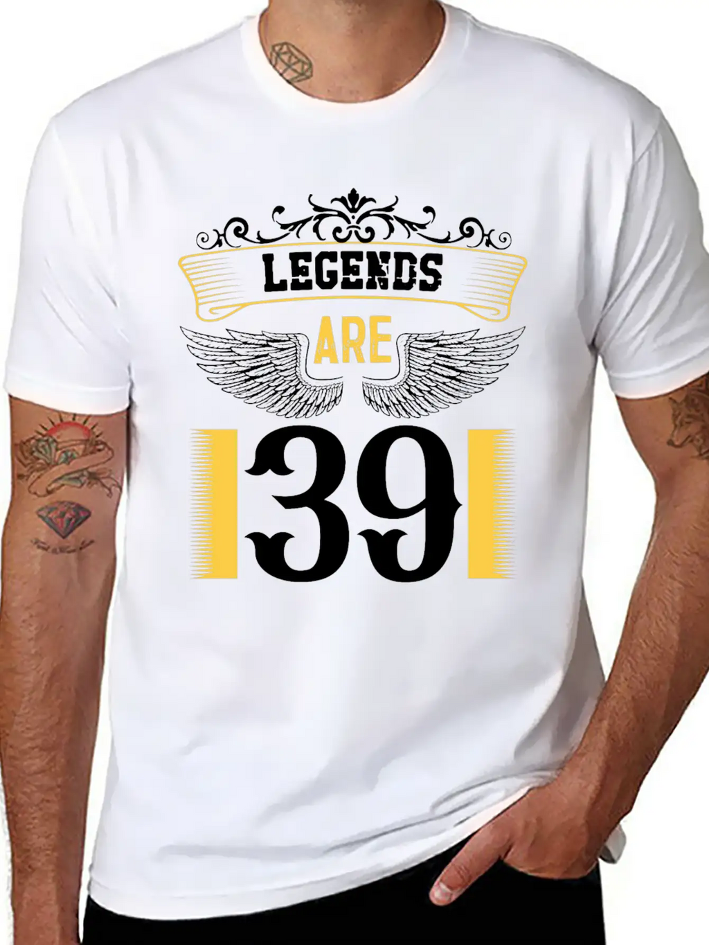 Legends Are 39 Years Old, Birthday Is 39 Relaxed Everyday Tee – Lightweight And Durable Cotton