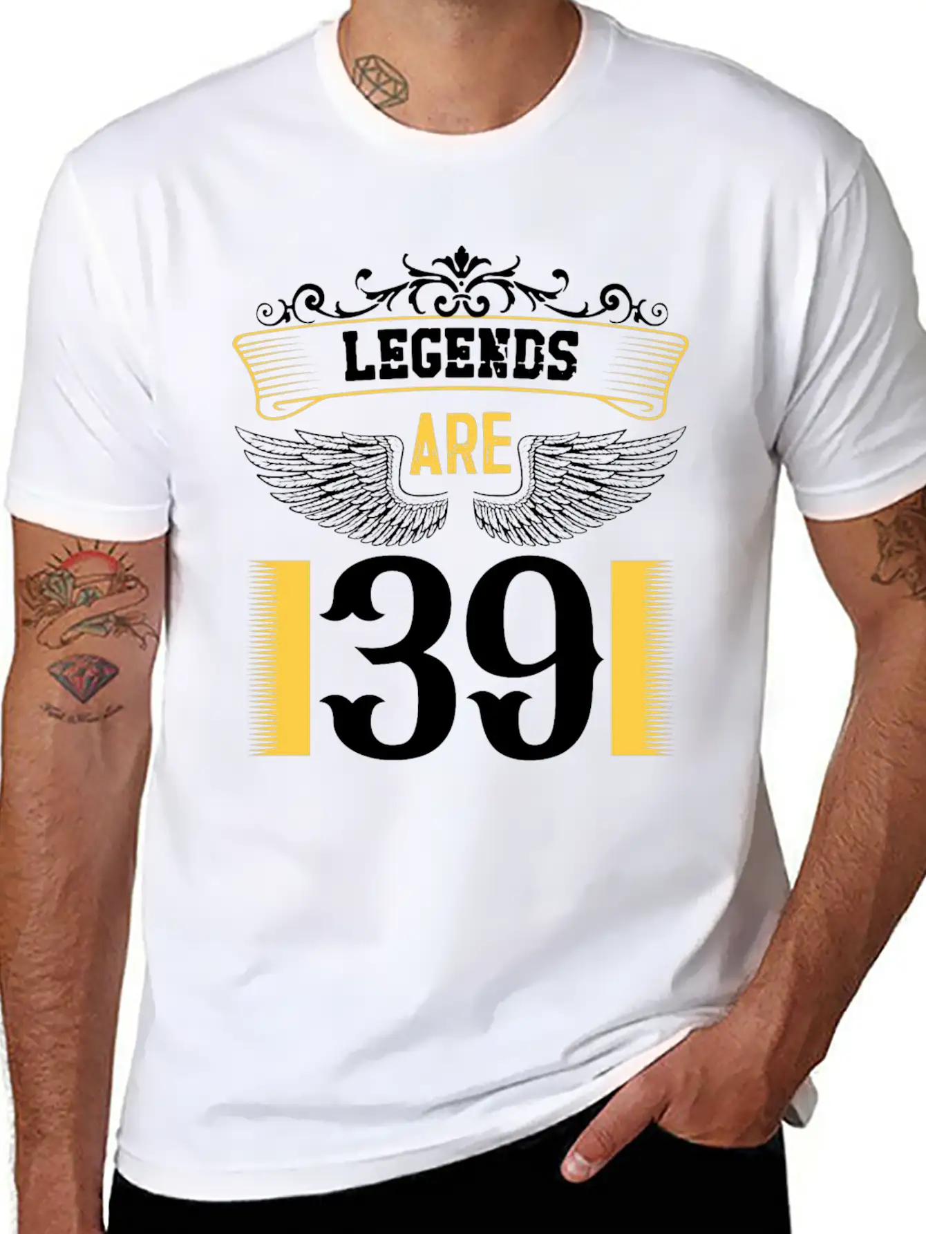 Legends Are 39 Years Old, Birthday Is 39 Relaxed Everyday Tee – Lightweight And Durable Cotton