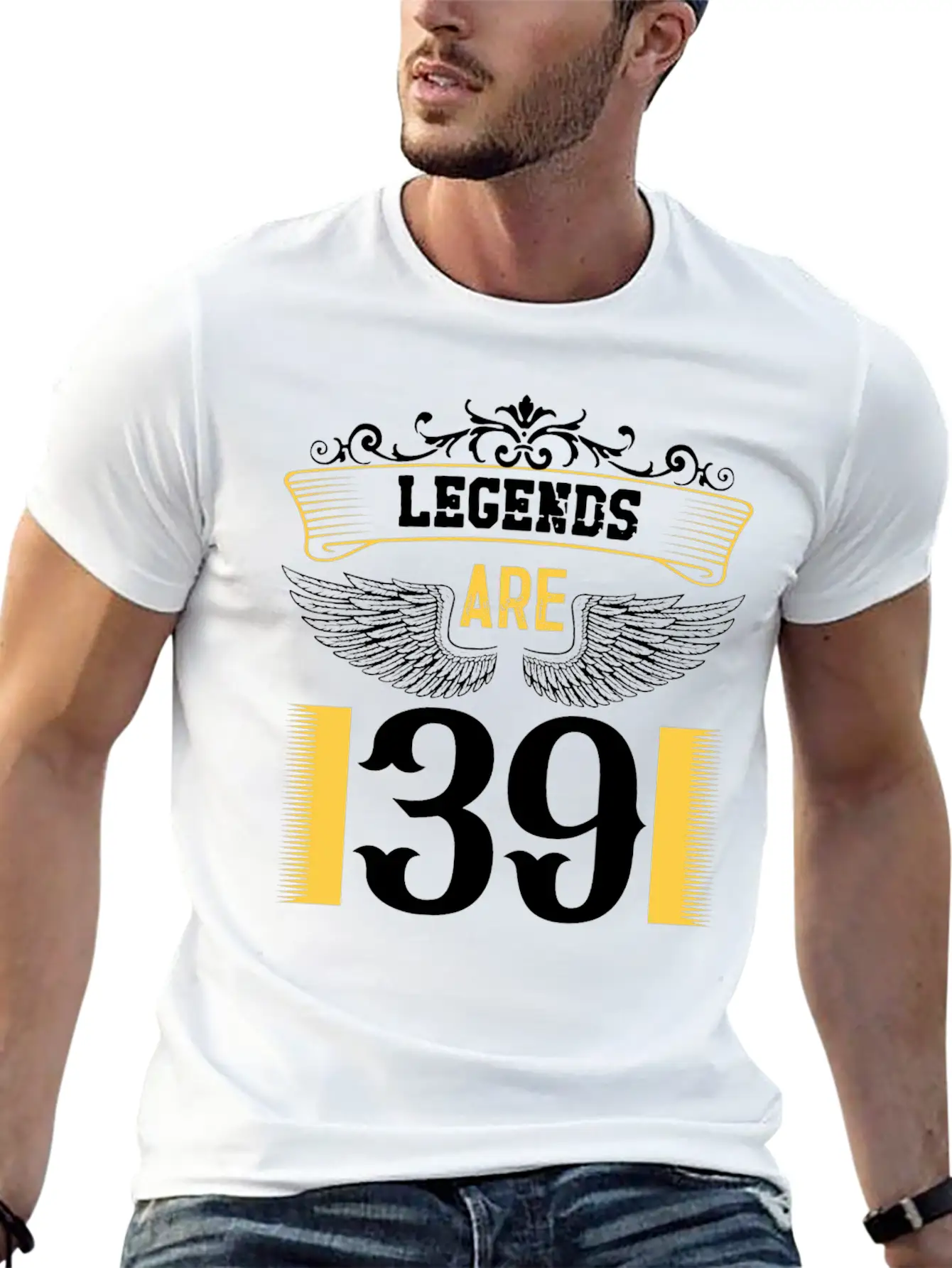 Legends Are 39 Years Old, Birthday Is 39 Relaxed Everyday Tee – Lightweight And Durable Cotton