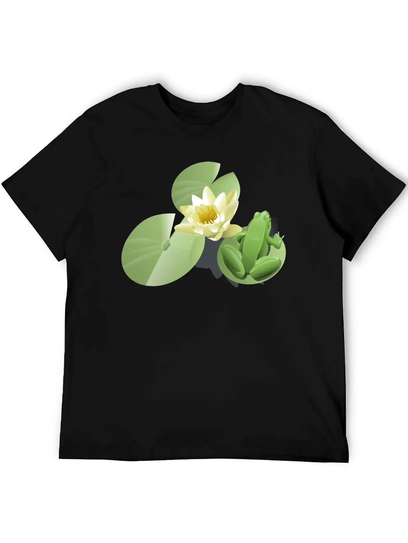 Leland Mcinnes Frog On A Lily Pad 2400px Relaxed Everyday Tee – Lightweight And Durable Cotton