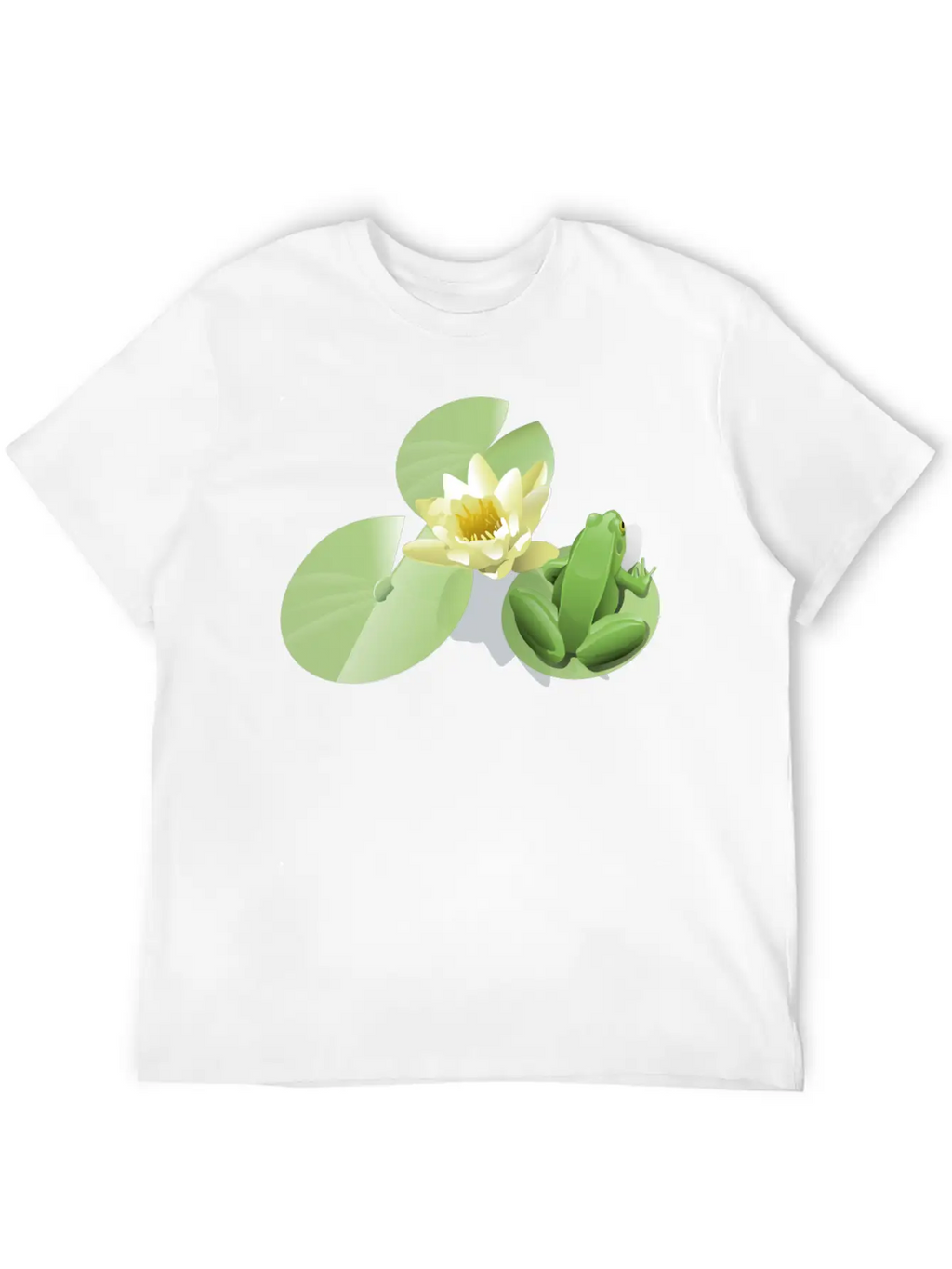 Leland Mcinnes Frog On A Lily Pad 2400px Relaxed Everyday Tee – Lightweight And Durable Cotton