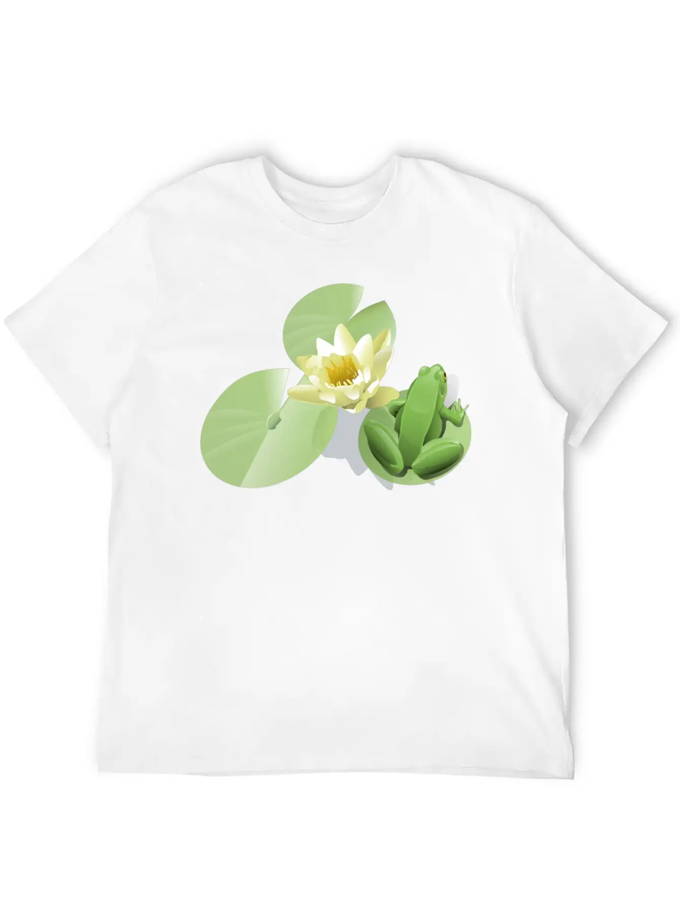 Leland Mcinnes Frog On A Lily Pad 2400px Relaxed Everyday Tee – Lightweight And Durable Cotton