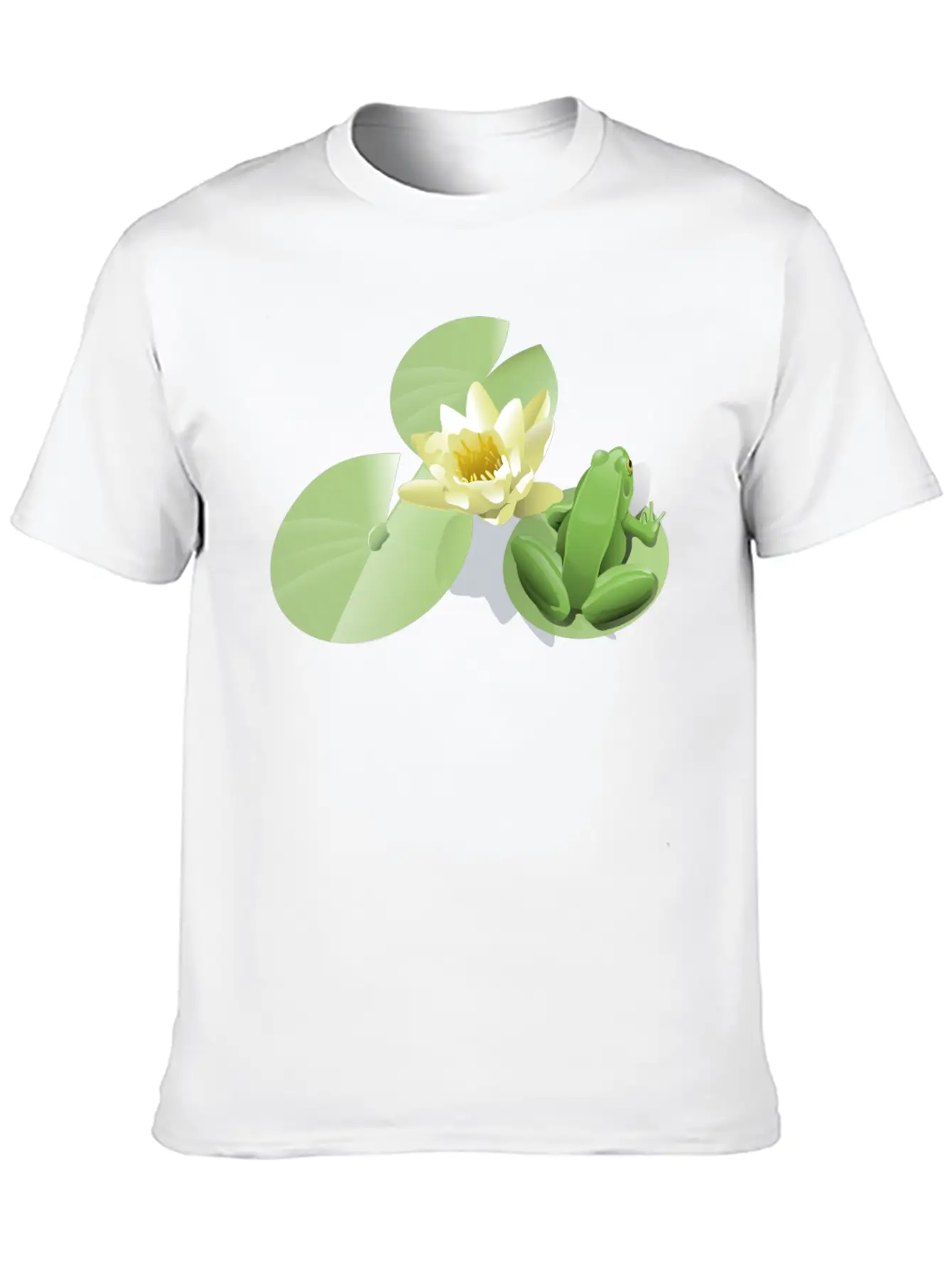Leland Mcinnes Frog On A Lily Pad 2400px Relaxed Everyday Tee – Lightweight And Durable Cotton