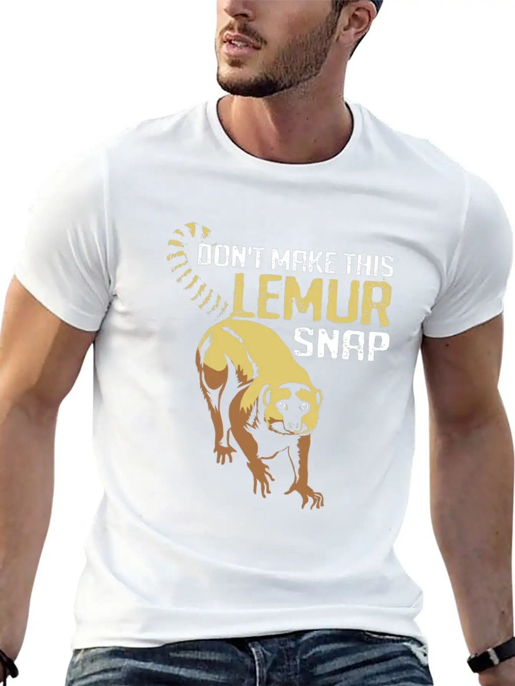 Lemur Monkey Madagascar Jungle Aye Aye Zoo Galago Stylish Everyday T-Shirt – Unisex Basic Cotton Tee
