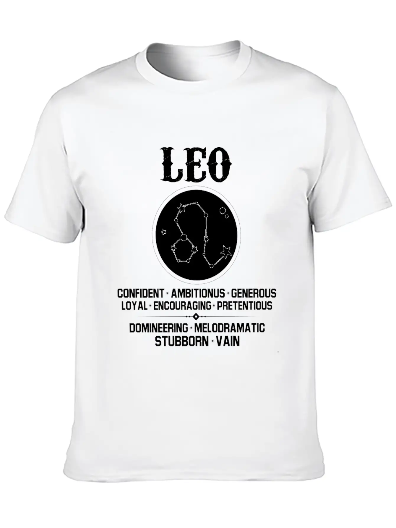 Leo Zodiac Sign Essential Cotton Tee For Daily Outfits – Unisex Style