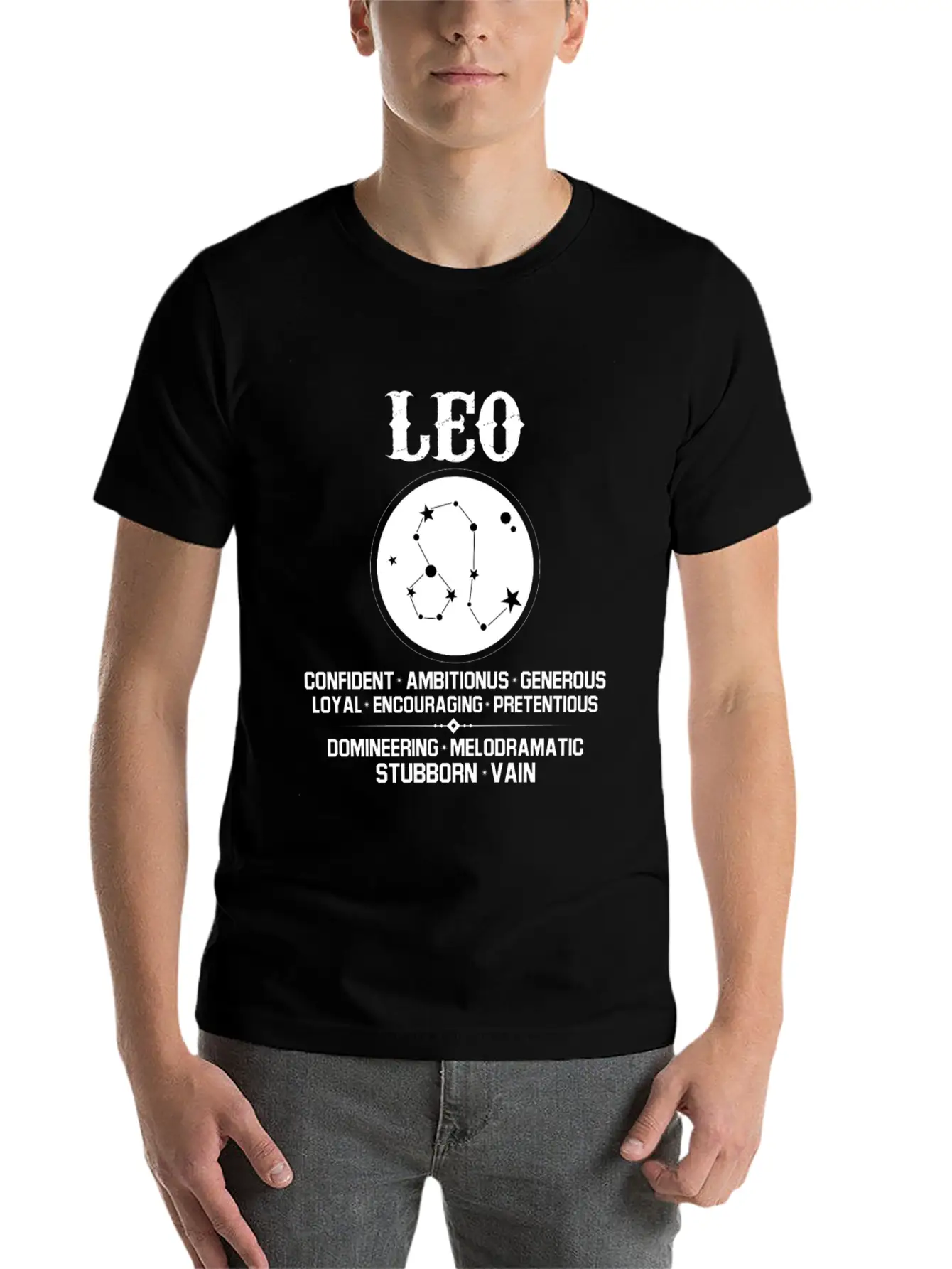Leo Zodiac Sign Essential Cotton Tee For Daily Outfits – Unisex Style