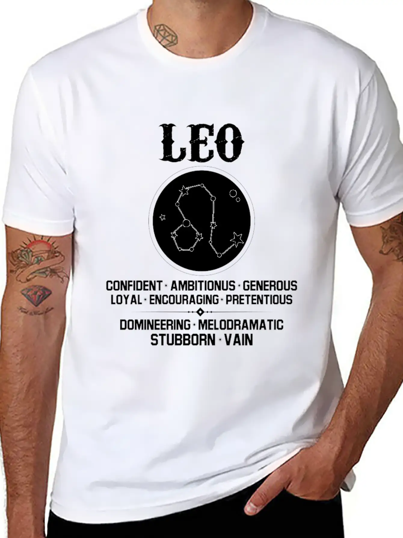 Leo Zodiac Sign Essential Cotton Tee For Daily Outfits – Unisex Style