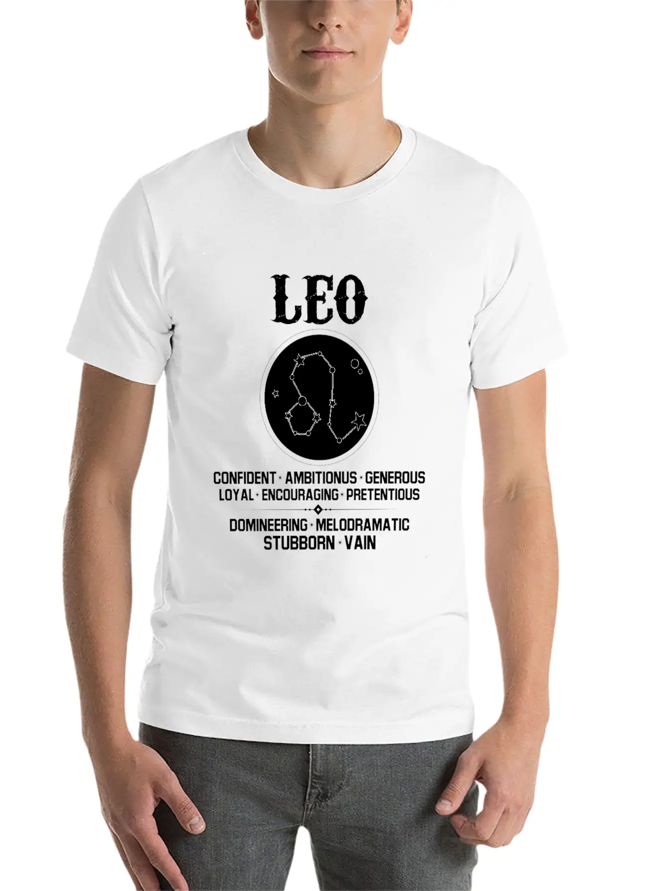 Leo Zodiac Sign Essential Cotton Tee For Daily Outfits – Unisex Style