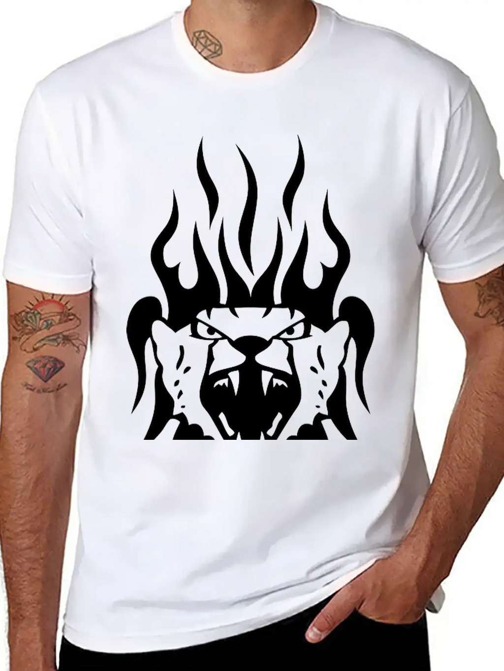 Leopard Tattoo Tribal Wild Animal Relaxed Everyday Tee – Lightweight And Durable Cotton