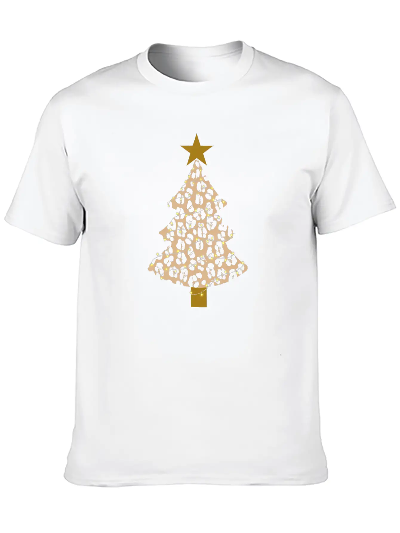 Leopard Tree Christmas Animal Lover Xmas Relaxed Everyday Tee – Lightweight And Durable Cotton