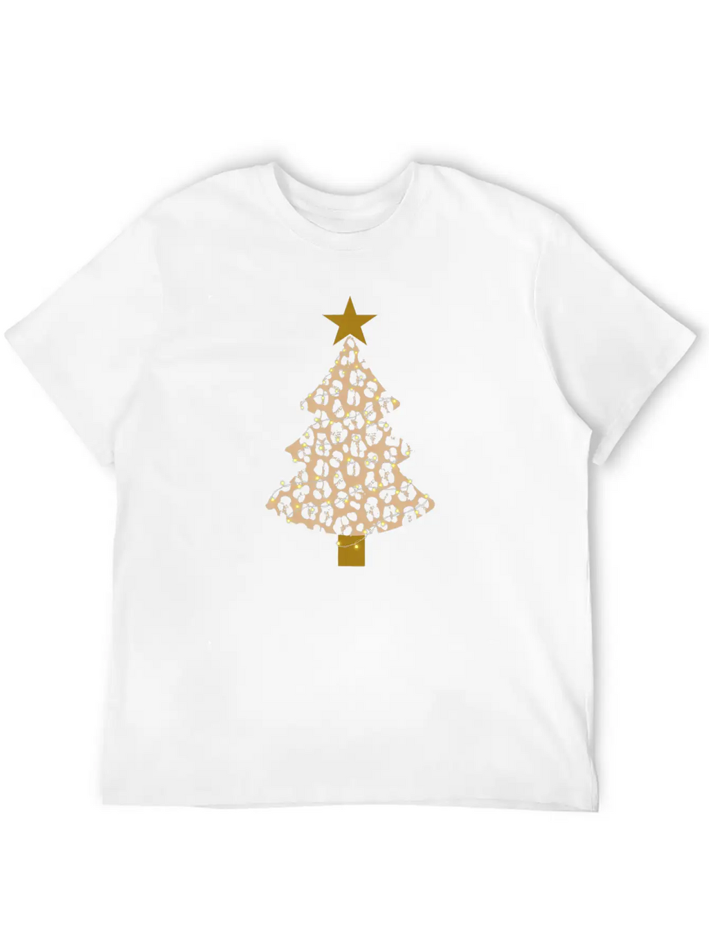 Leopard Tree Christmas Animal Lover Xmas Relaxed Everyday Tee – Lightweight And Durable Cotton