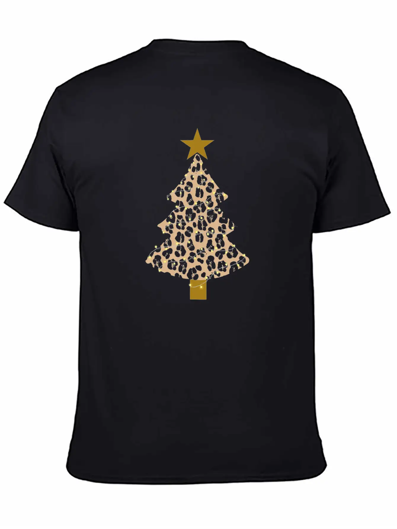 Leopard Tree Christmas Animal Lover Xmas Relaxed Everyday Tee – Lightweight And Durable Cotton