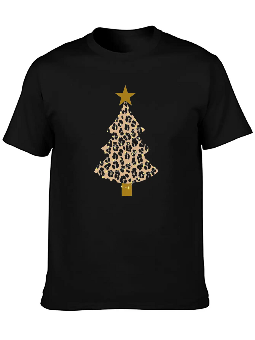Leopard Tree Christmas Animal Lover Xmas Relaxed Everyday Tee – Lightweight And Durable Cotton