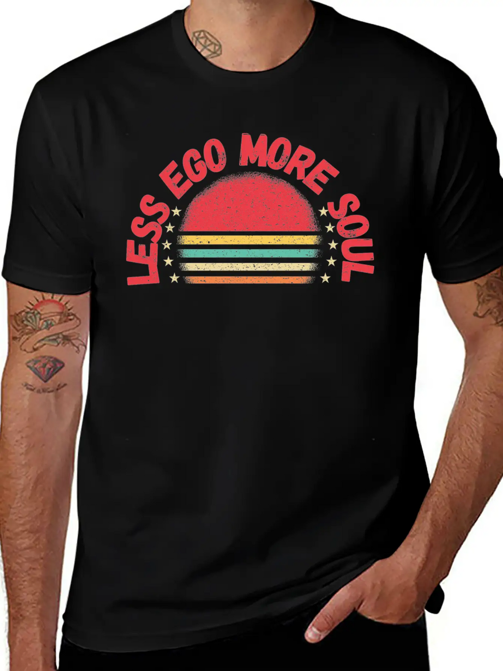 Less Ego More Soul Timeless Short Sleeve Tee – Comfy And Minimalist Design