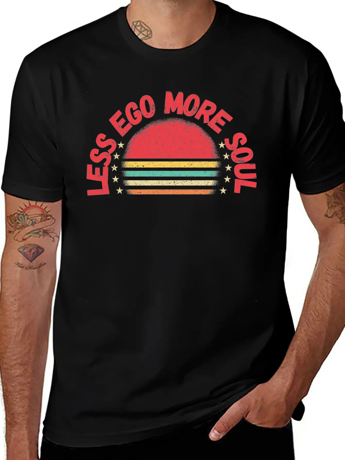 Less Ego More Soul Timeless Short Sleeve Tee – Comfy And Minimalist Design