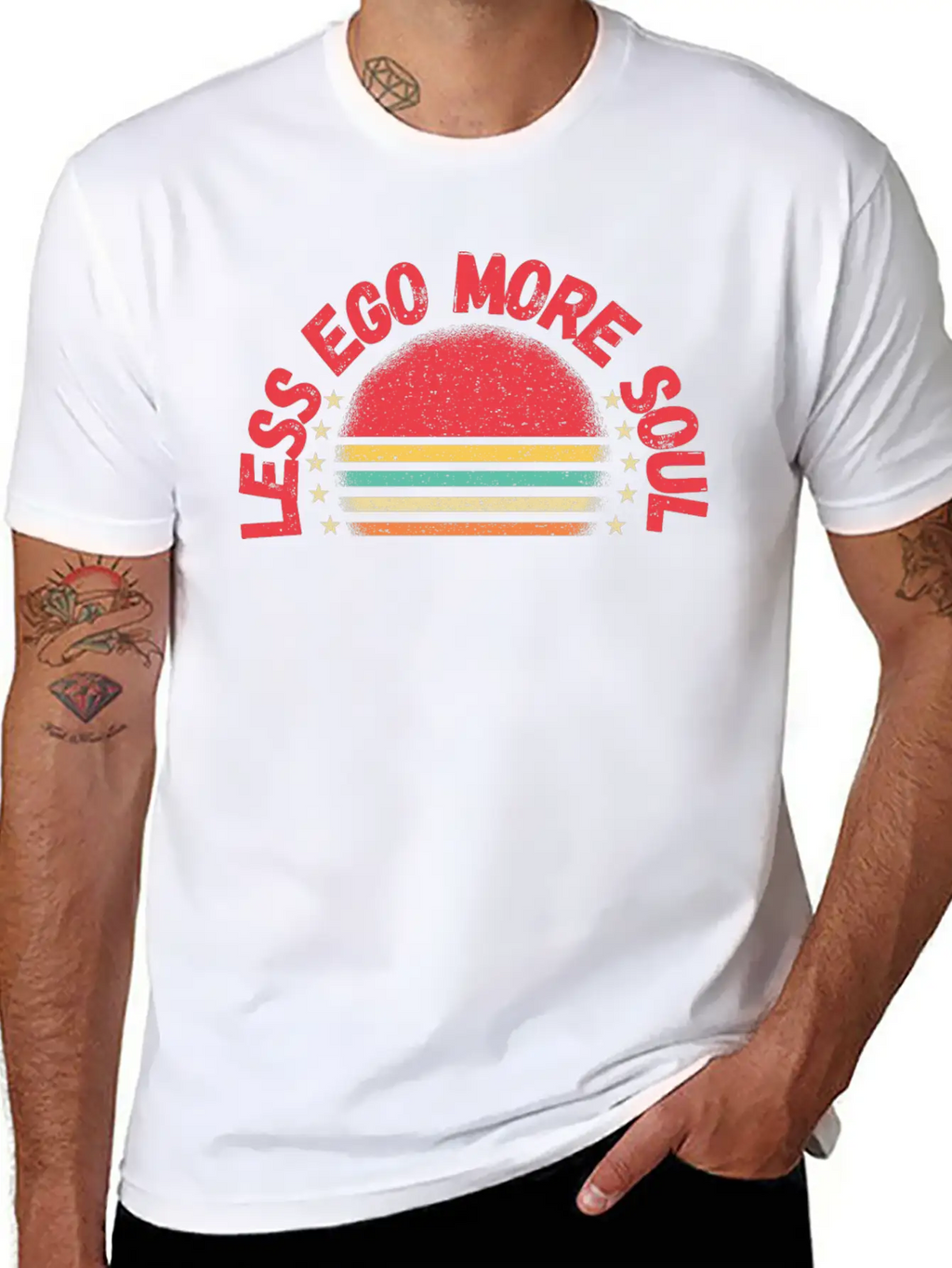 Less Ego More Soul Timeless Short Sleeve Tee – Comfy And Minimalist Design