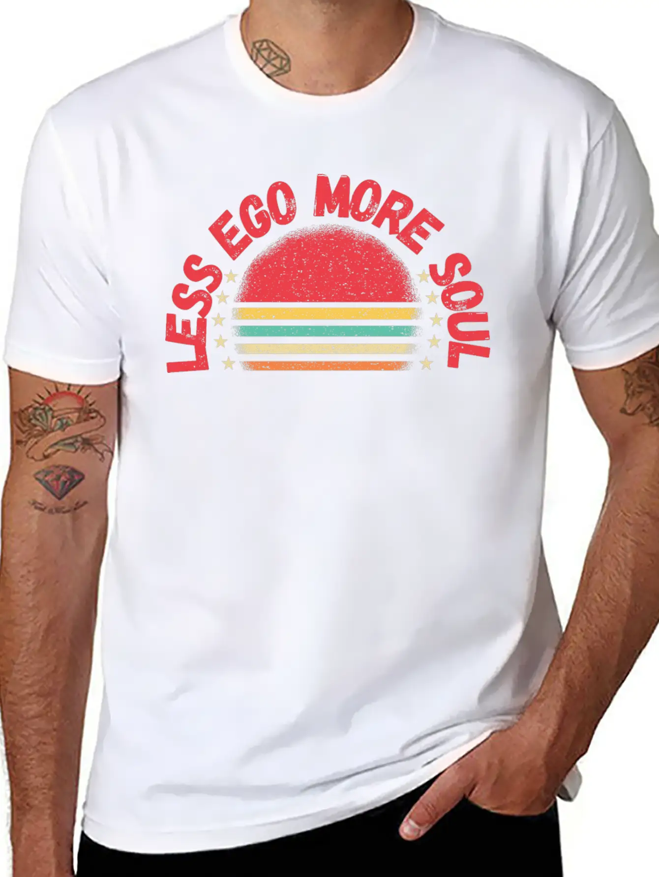 Less Ego More Soul Timeless Short Sleeve Tee – Comfy And Minimalist Design